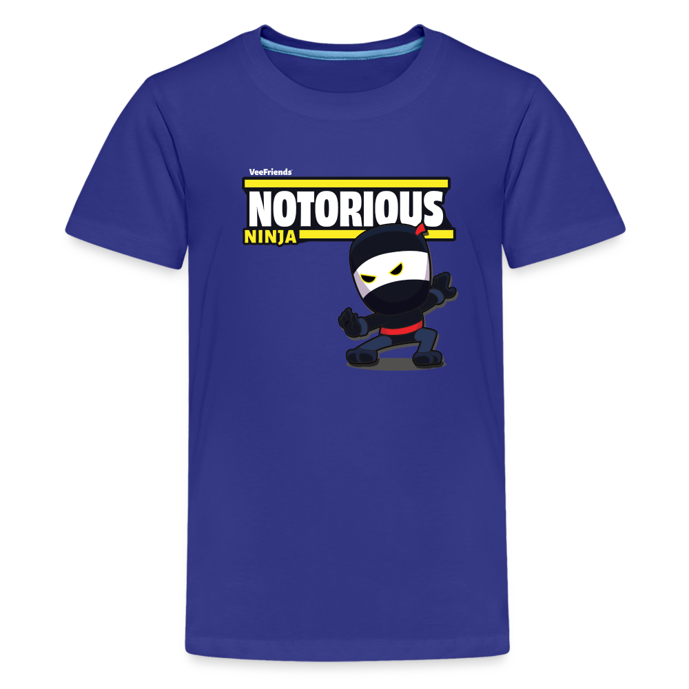 Notorious Ninja Character Comfort Kids Tee - royal blue