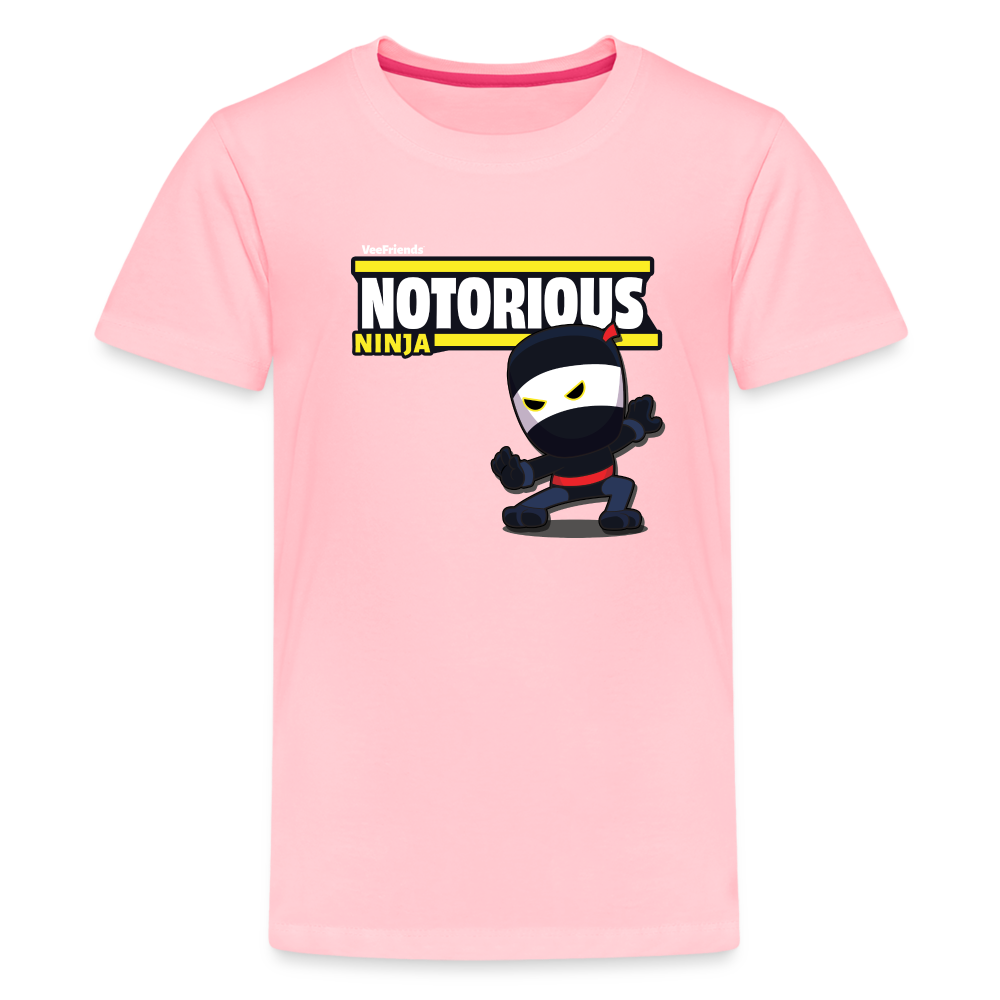 Notorious Ninja Character Comfort Kids Tee - pink