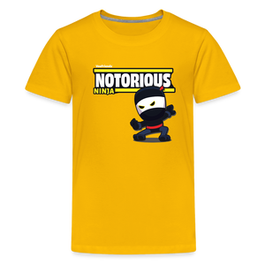 Notorious Ninja Character Comfort Kids Tee - sun yellow