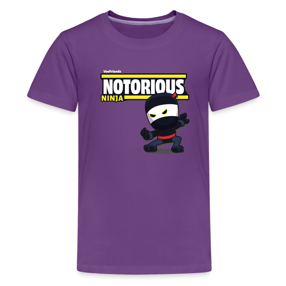 Notorious Ninja Character Comfort Kids Tee - purple
