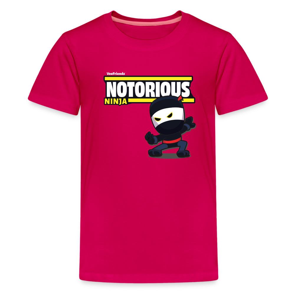 Notorious Ninja Character Comfort Kids Tee - dark pink