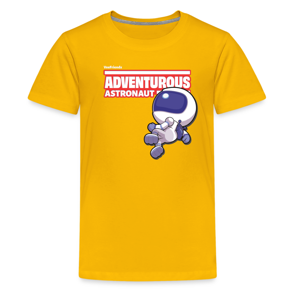 Adventurous Astronaut Character Comfort Kids Tee - sun yellow