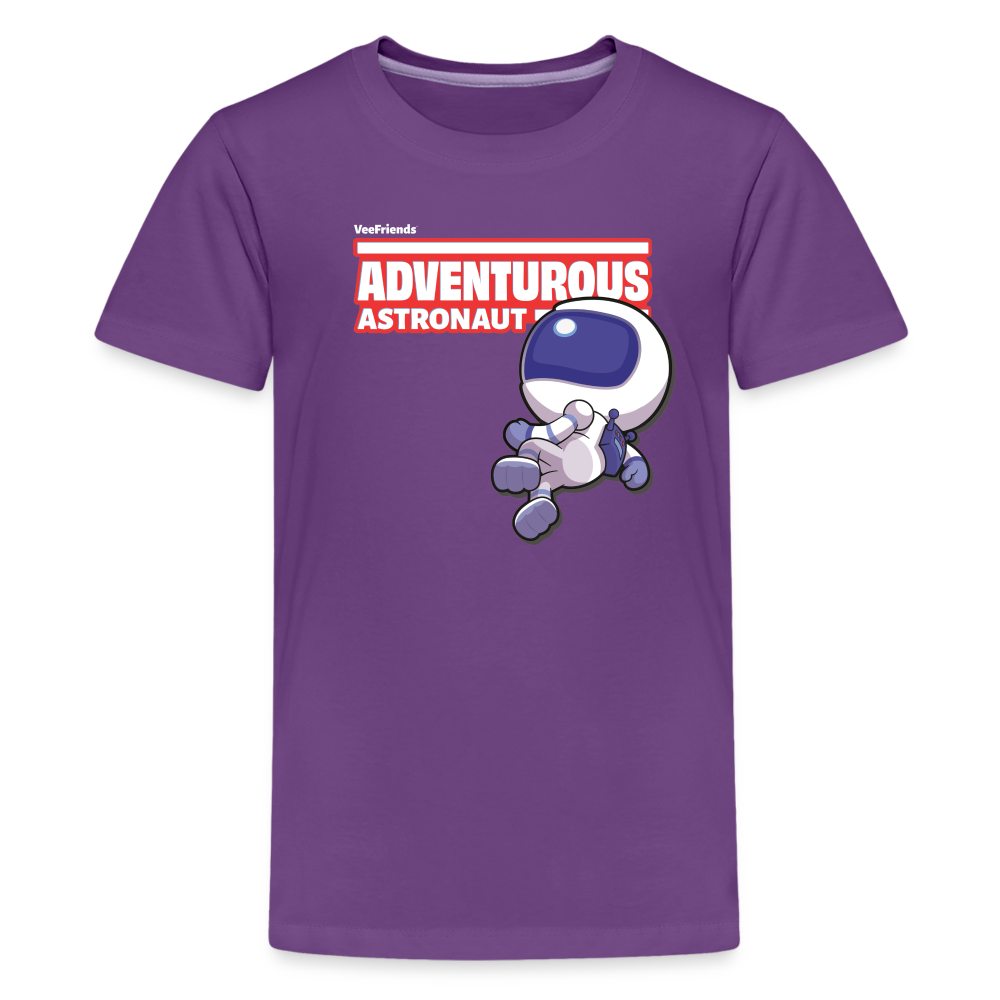 Adventurous Astronaut Character Comfort Kids Tee - purple