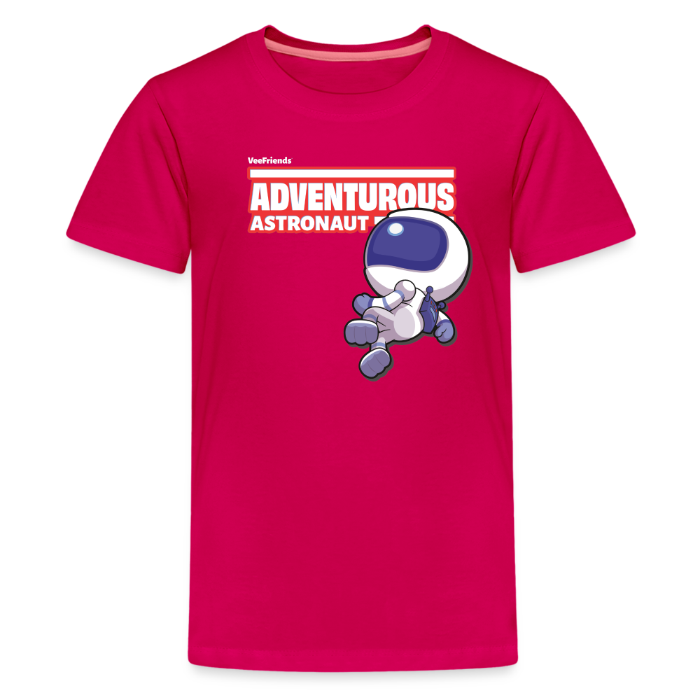 Adventurous Astronaut Character Comfort Kids Tee - dark pink