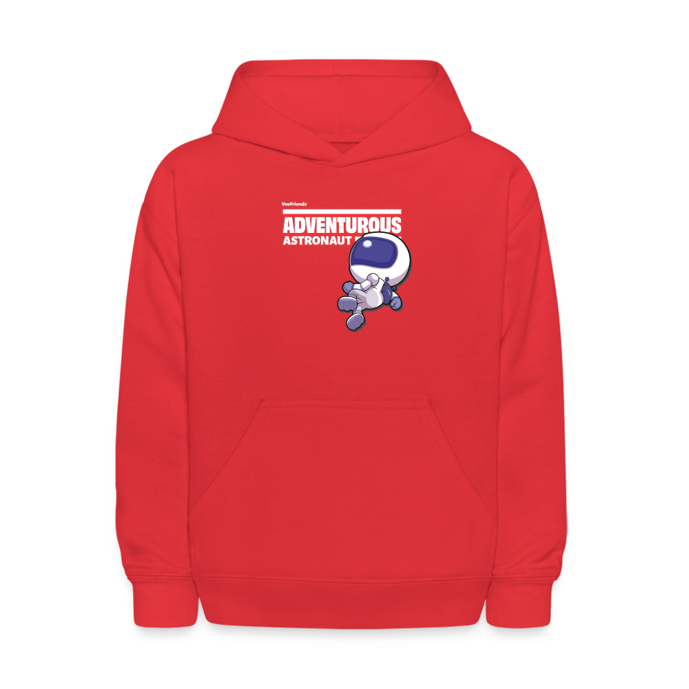 Adventurous Astronaut Character Comfort Kids Hoodie - red