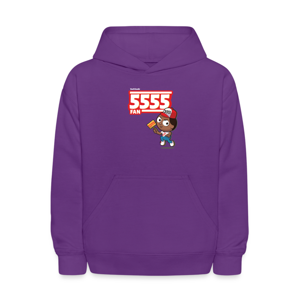 5555 Fan Character Comfort Kids Hoodie - purple