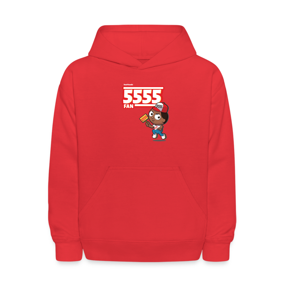 5555 Fan Character Comfort Kids Hoodie - red