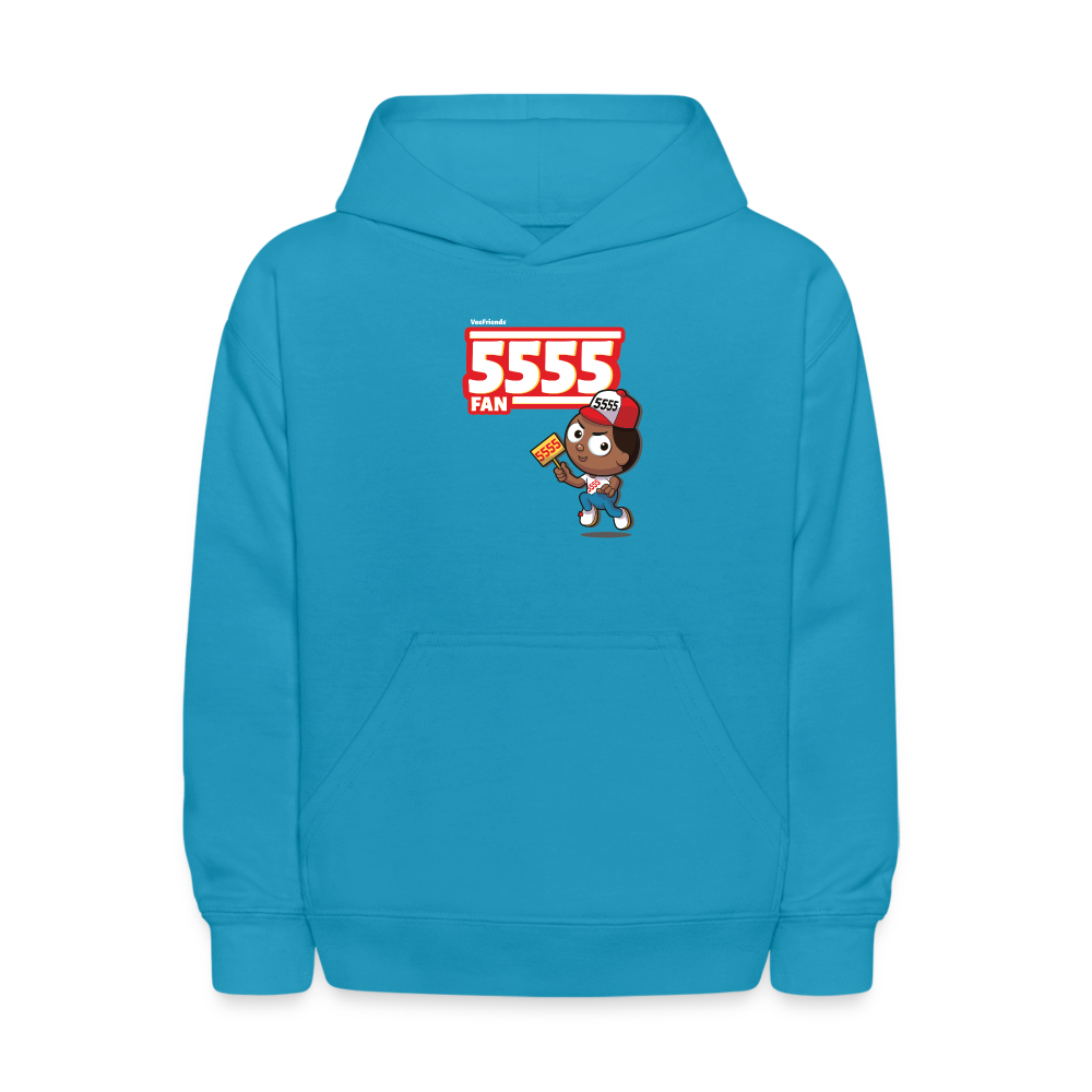 5555 Fan Character Comfort Kids Hoodie - turquoise