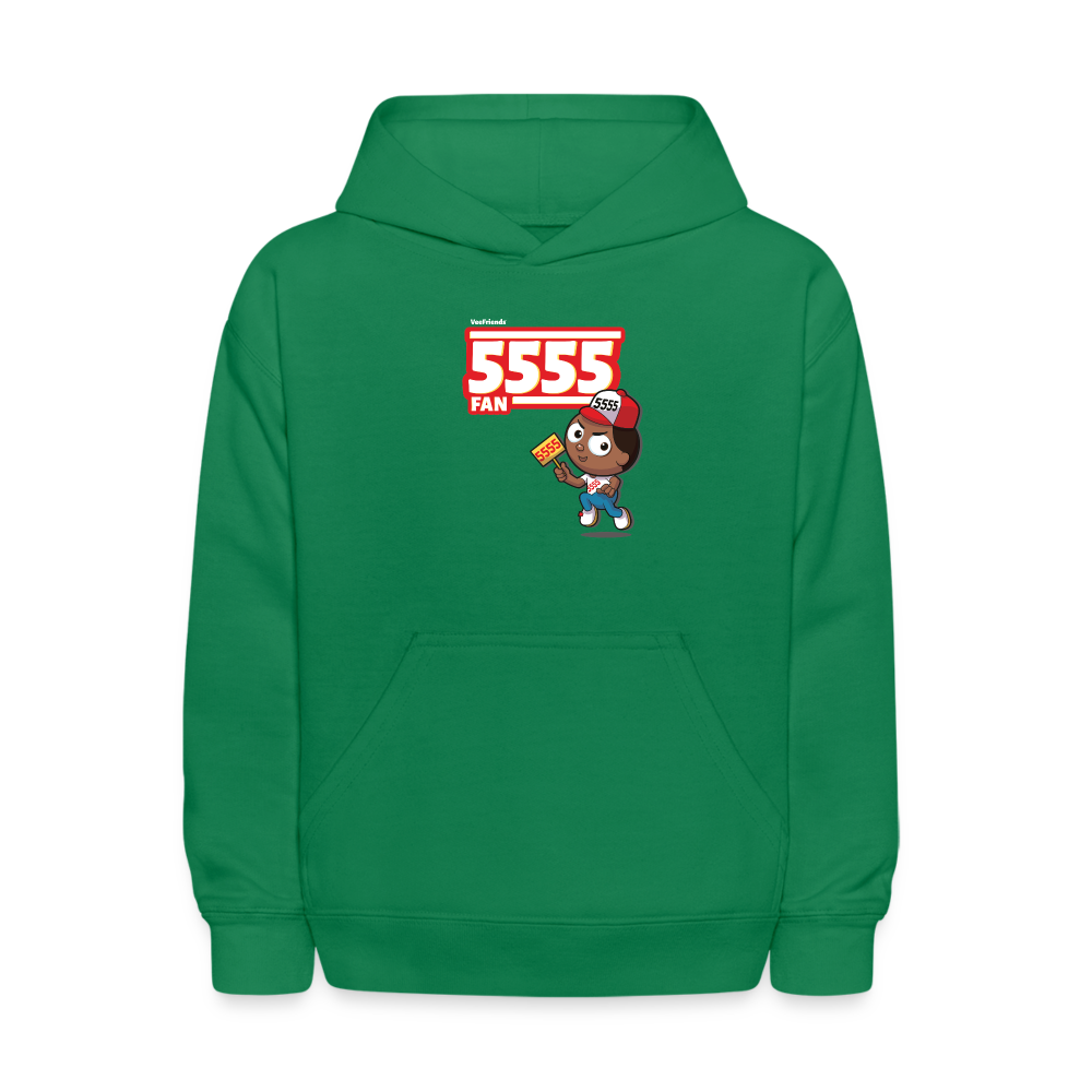 5555 Fan Character Comfort Kids Hoodie - kelly green