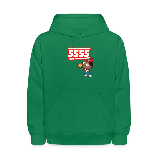 5555 Fan Character Comfort Kids Hoodie - kelly green