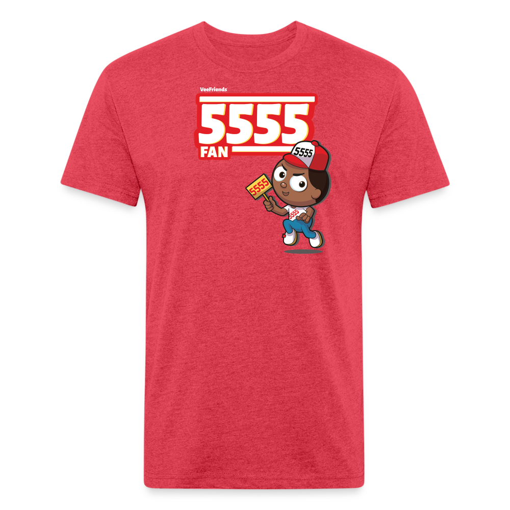5555 Fan Character Comfort Adult Tee - heather red