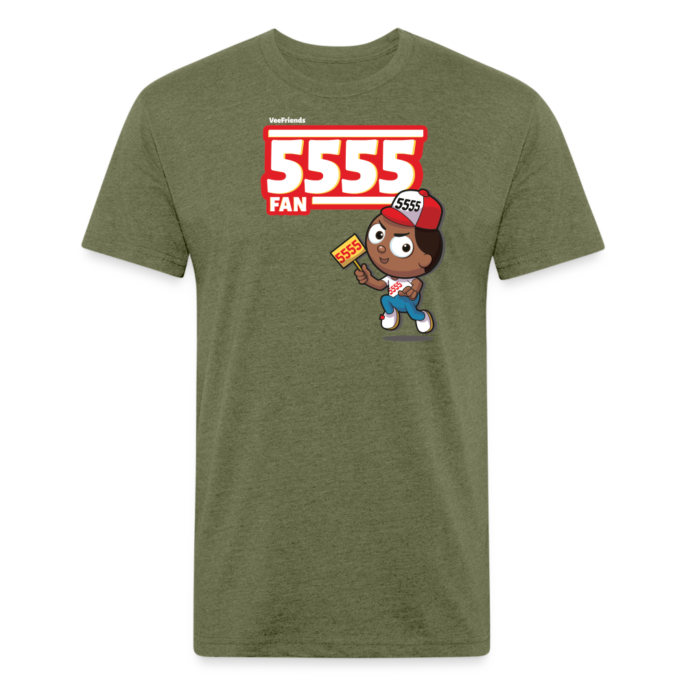 5555 Fan Character Comfort Adult Tee - heather military green