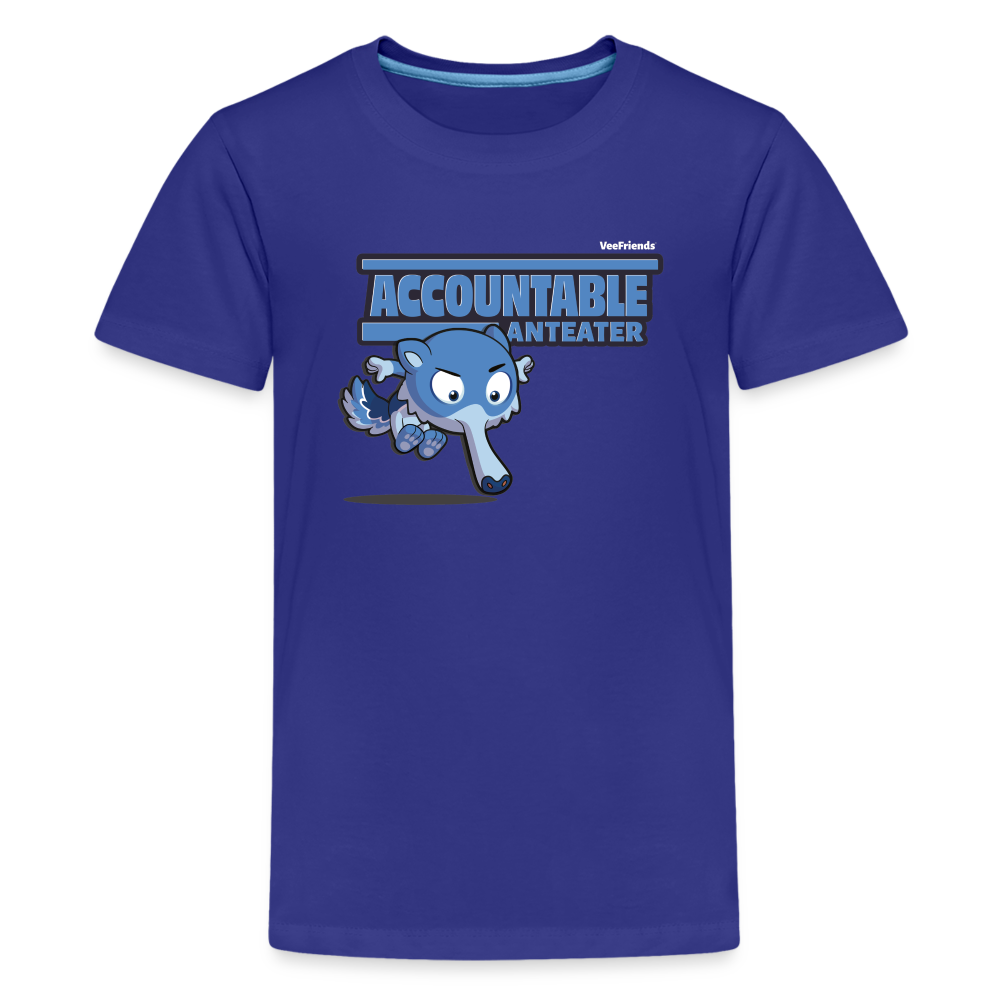 Accountable Anteater Character Comfort Kids Tee - royal blue