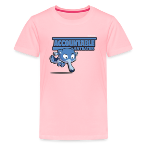 Accountable Anteater Character Comfort Kids Tee - pink