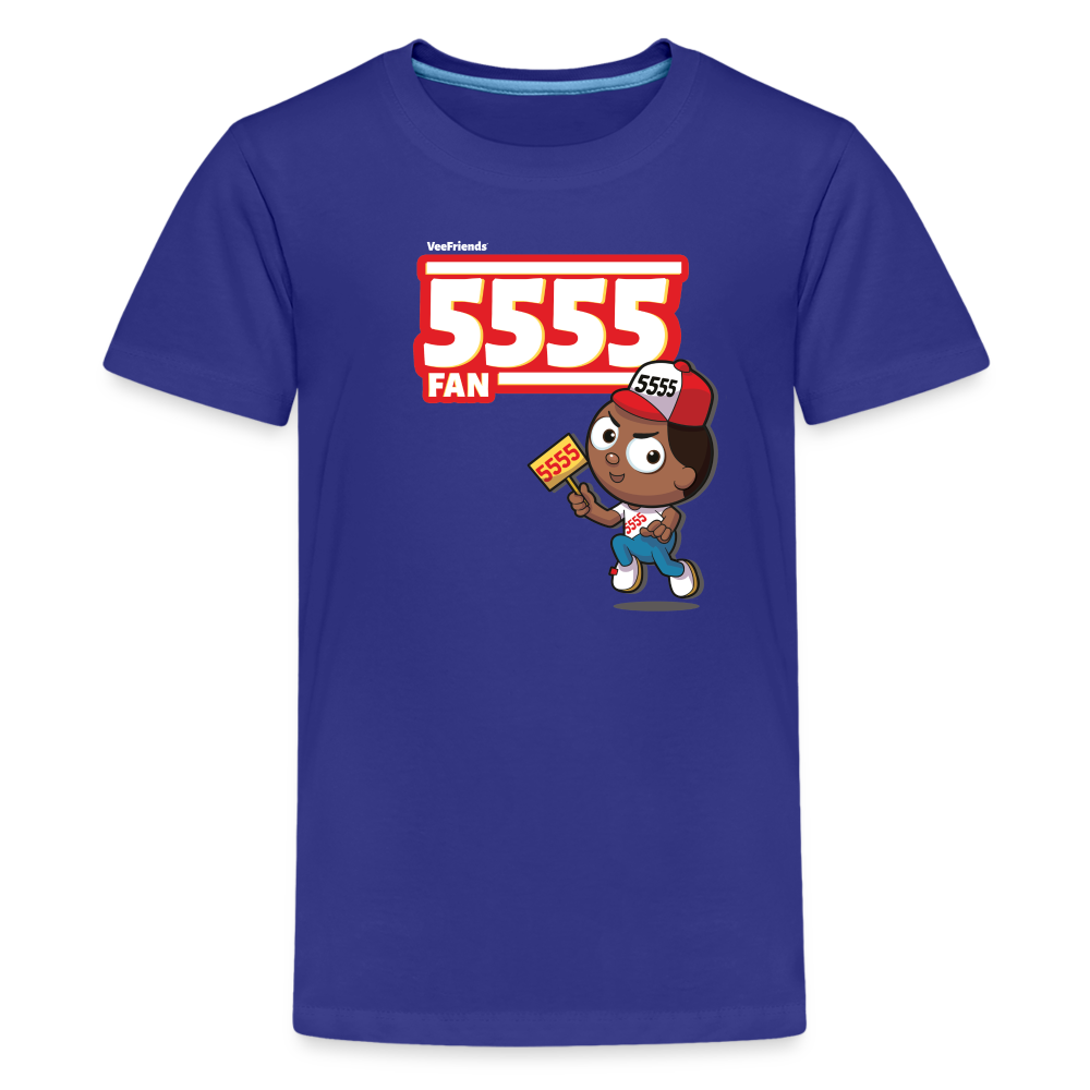 5555 Fan Character Comfort Kids Tee - royal blue