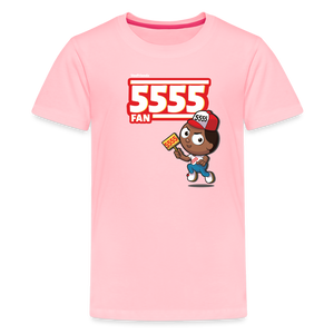 
            
                Load image into Gallery viewer, 5555 Fan Character Comfort Kids Tee - pink
            
        
