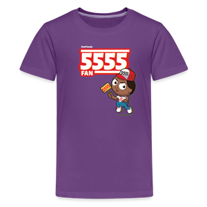 5555 Fan Character Comfort Kids Tee - purple