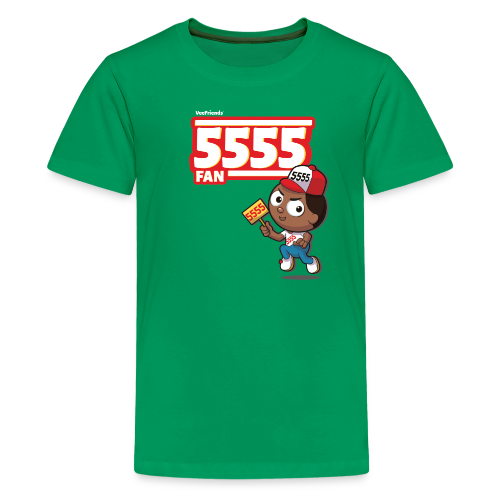 5555 Fan Character Comfort Kids Tee - kelly green