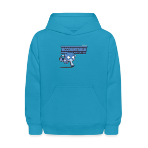 Accountable Anteater Character Comfort Kids Hoodie - turquoise