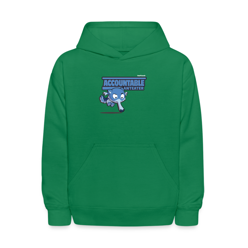 Accountable Anteater Character Comfort Kids Hoodie - kelly green