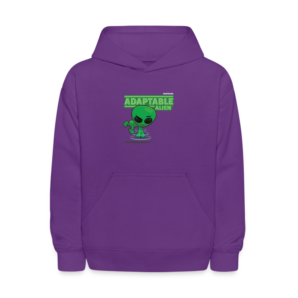 Adaptable Alien Character Comfort Kids Hoodie - purple