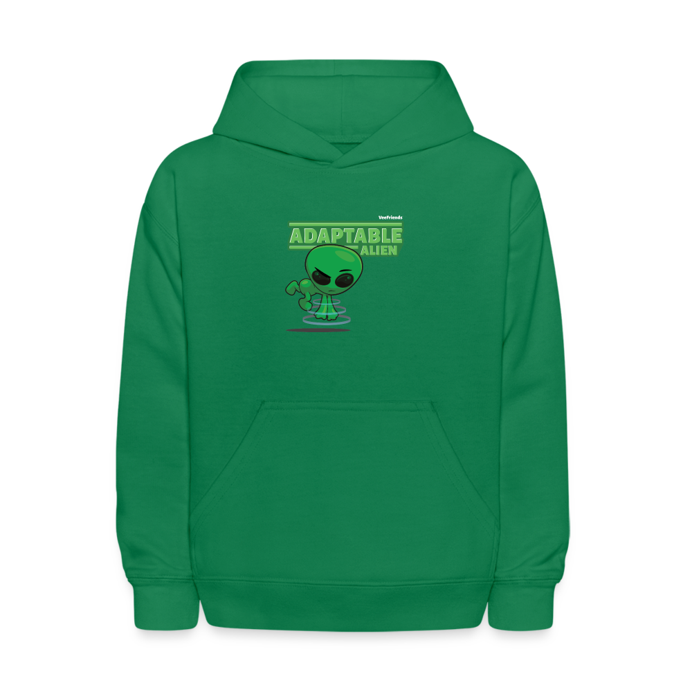 Adaptable Alien Character Comfort Kids Hoodie - kelly green