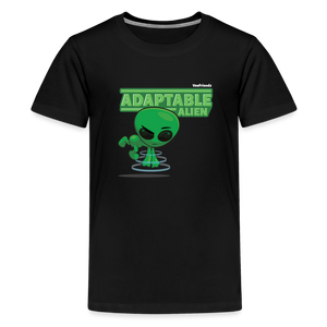 Adaptable Alien Character Comfort Kids Tee - black