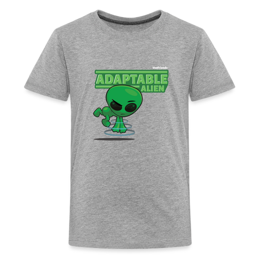 Adaptable Alien Character Comfort Kids Tee - heather gray