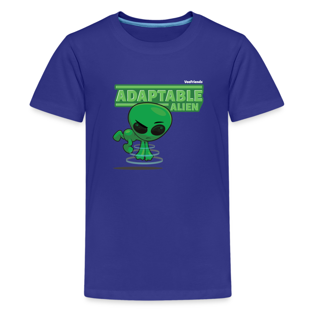 Adaptable Alien Character Comfort Kids Tee - royal blue