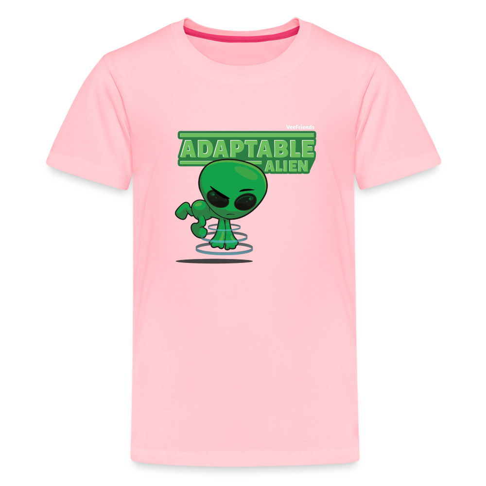 Adaptable Alien Character Comfort Kids Tee - pink