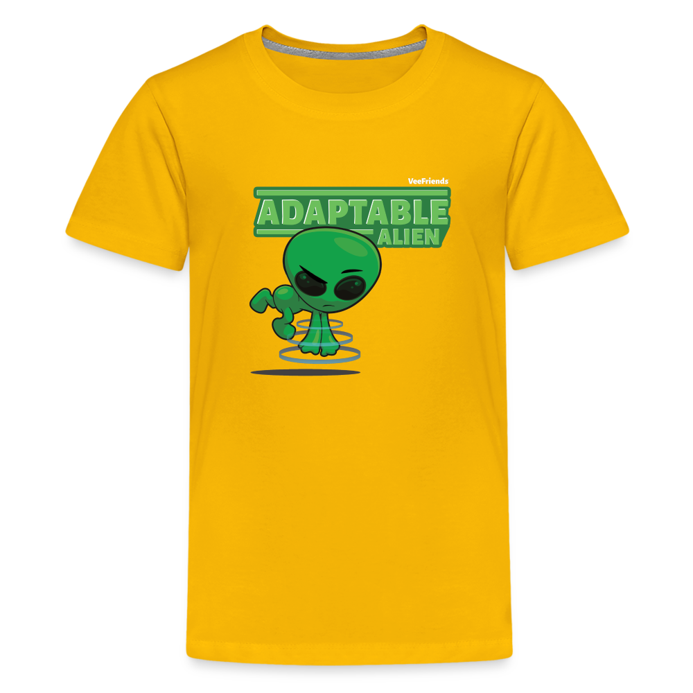 Adaptable Alien Character Comfort Kids Tee - sun yellow