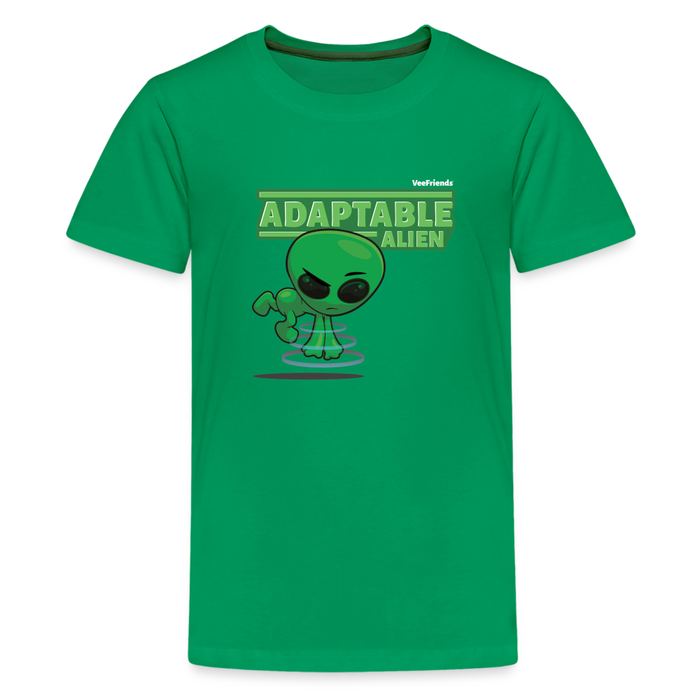 Adaptable Alien Character Comfort Kids Tee - kelly green