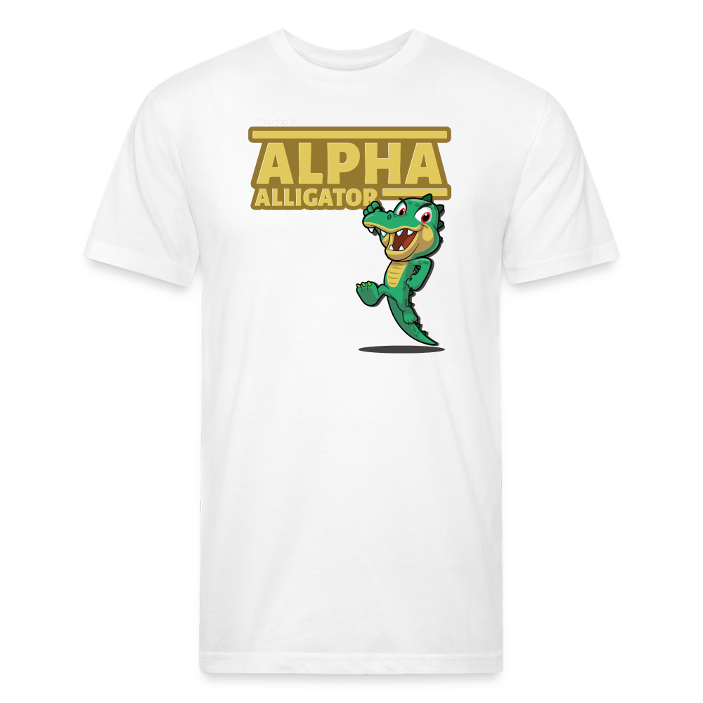Alpha Alligator Character Comfort Adult Tee - white