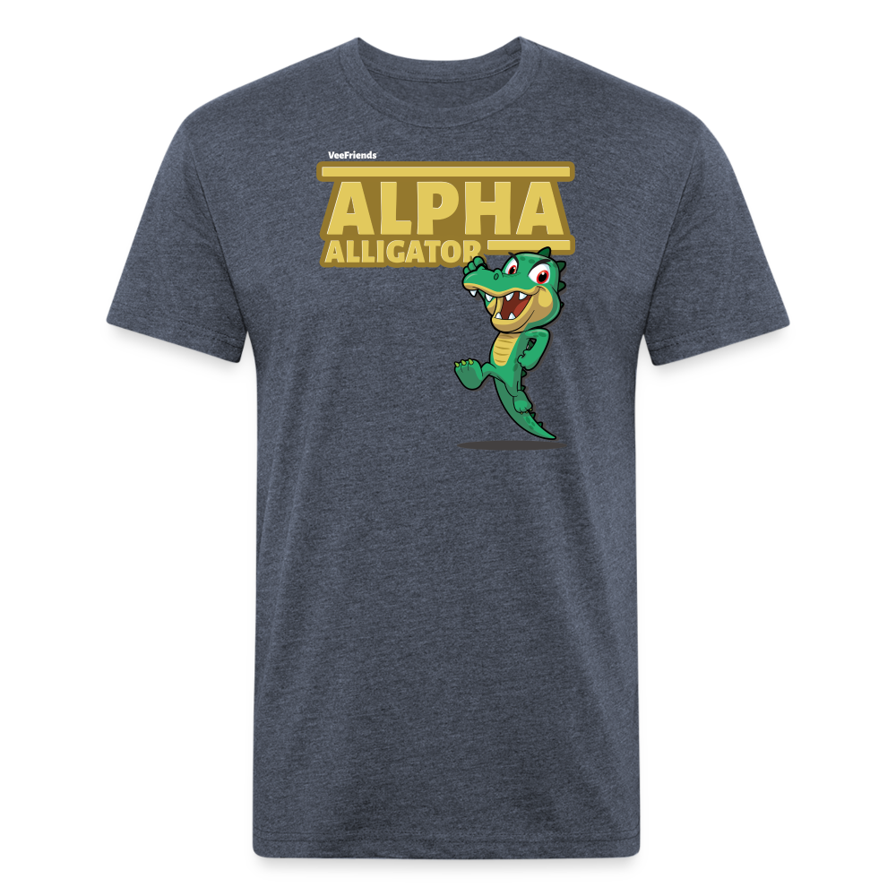 Alpha Alligator Character Comfort Adult Tee - heather navy