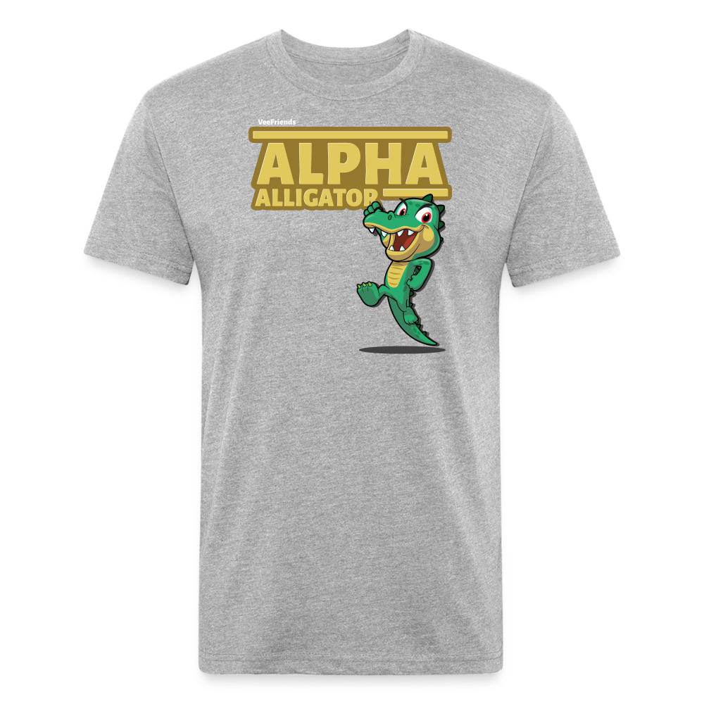 Alpha Alligator Character Comfort Adult Tee - heather gray