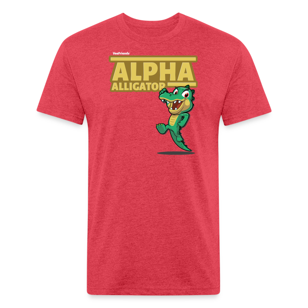 Alpha Alligator Character Comfort Adult Tee - heather red