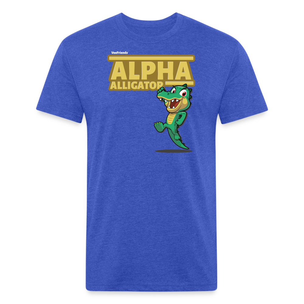 Alpha Alligator Character Comfort Adult Tee - heather royal