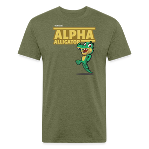 Alpha Alligator Character Comfort Adult Tee - heather military green