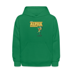Alpha Alligator Character Comfort Kids Hoodie - kelly green
