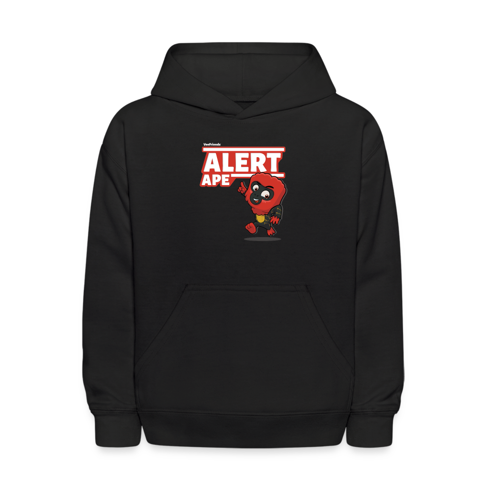 Alert Ape Character Comfort Kids Hoodie - black