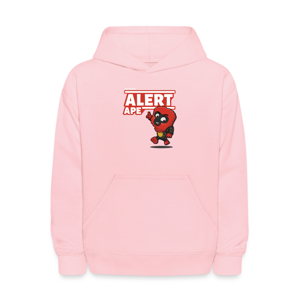 Alert Ape Character Comfort Kids Hoodie - pink