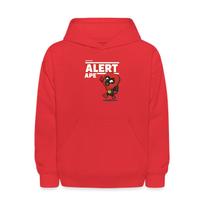 Alert Ape Character Comfort Kids Hoodie - red