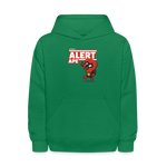 Alert Ape Character Comfort Kids Hoodie - kelly green