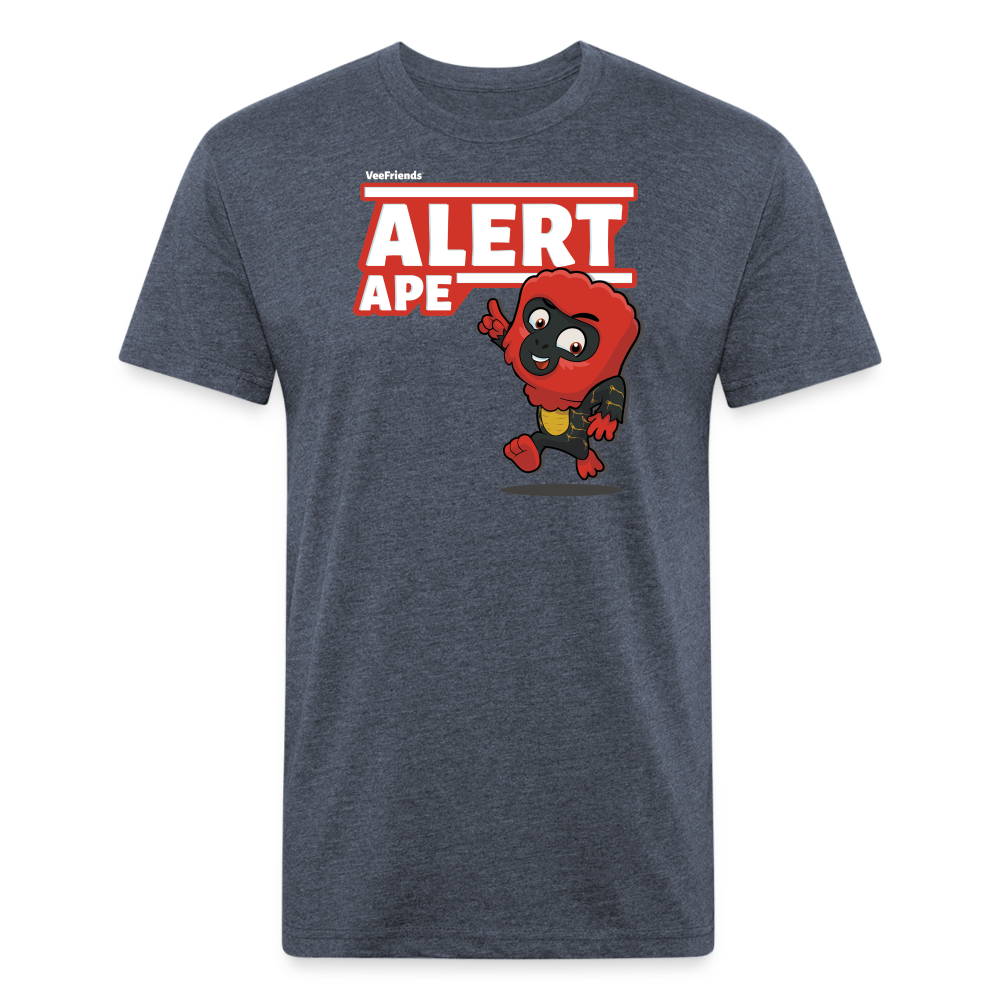 Alert Ape Character Comfort Adult Tee - heather navy