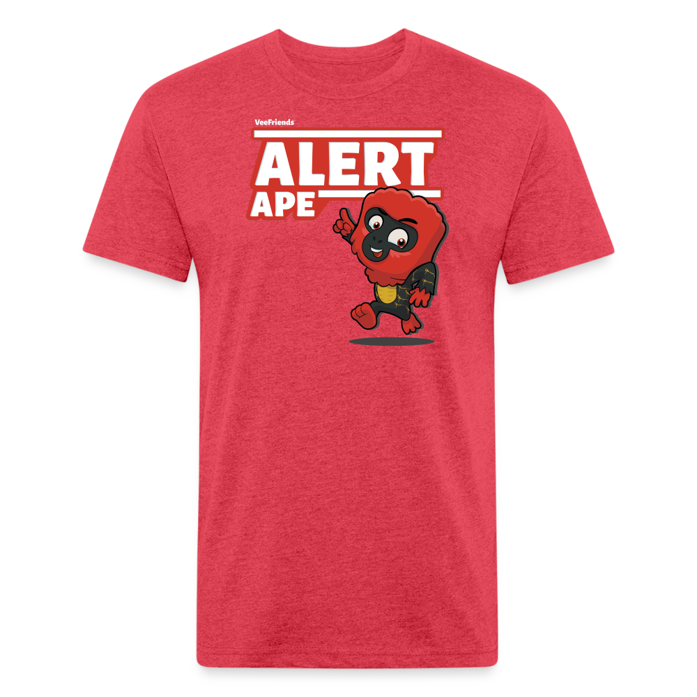Alert Ape Character Comfort Adult Tee - heather red