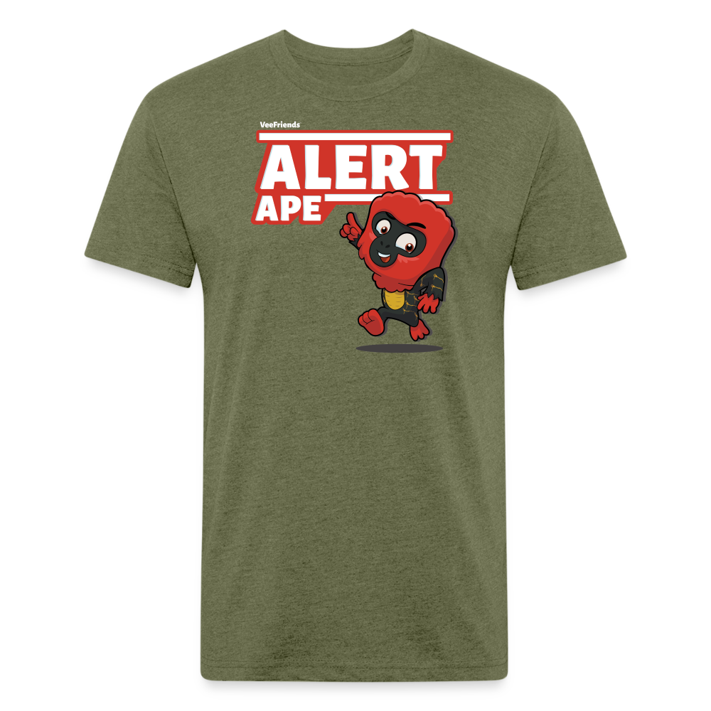 Alert Ape Character Comfort Adult Tee - heather military green