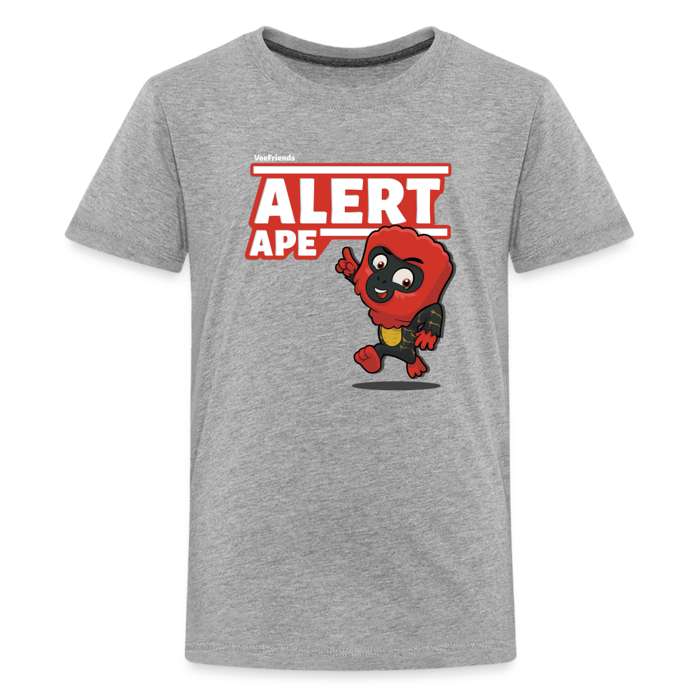 Alert Ape Character Comfort Kids Tee - heather gray