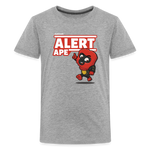 Alert Ape Character Comfort Kids Tee - heather gray