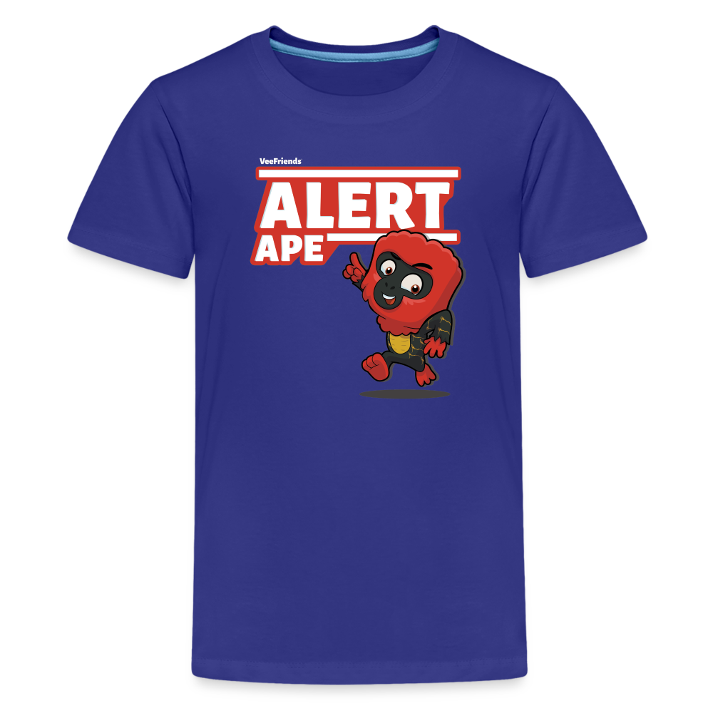 Alert Ape Character Comfort Kids Tee - royal blue