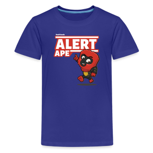 Alert Ape Character Comfort Kids Tee - royal blue